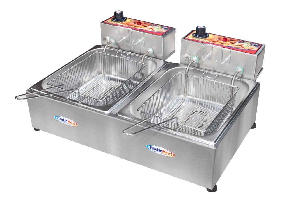 Fritadeira elétrica 220v - 2 cubas 5l master