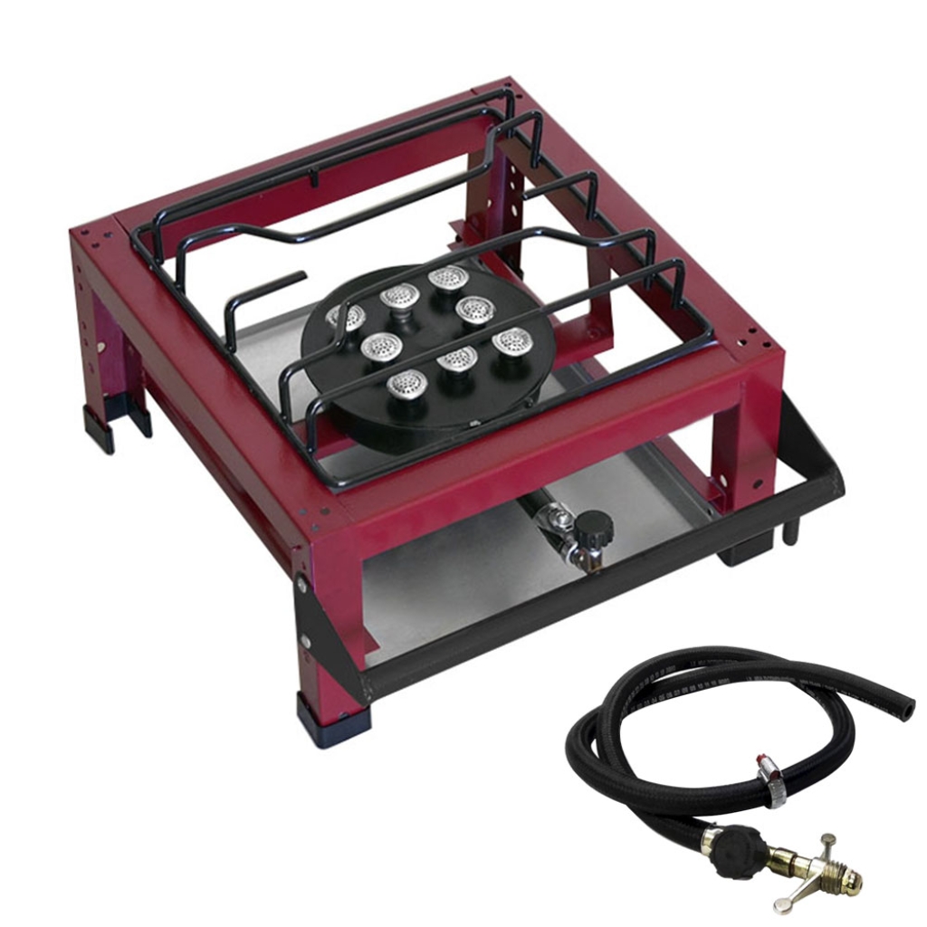 Fogão semi industrial grande alta pressão 1 boca baixo com mangueira